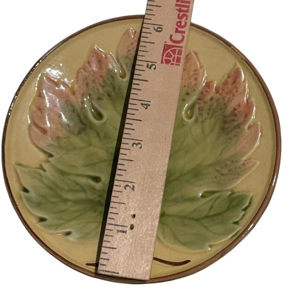 Baden Pottery Bread Plates (4) Maple Leaves Made In Germany VTG Forest Cabin - Picture 5 of 7